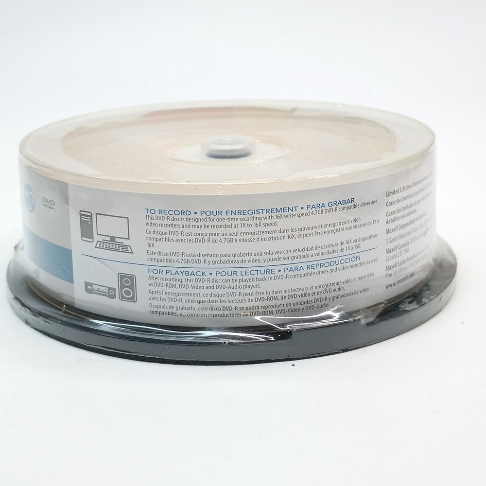 Maxell MaxData DVD-R 60 Count (4x 15pk) 4.7GB 16x Blank Media Discs Spindle Lot - Picture 3 of 4